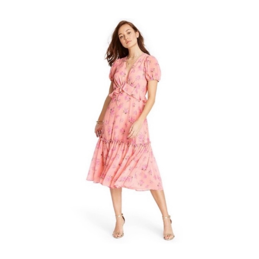 Love Shack Fancy x Target Pink Floral Midi Dress